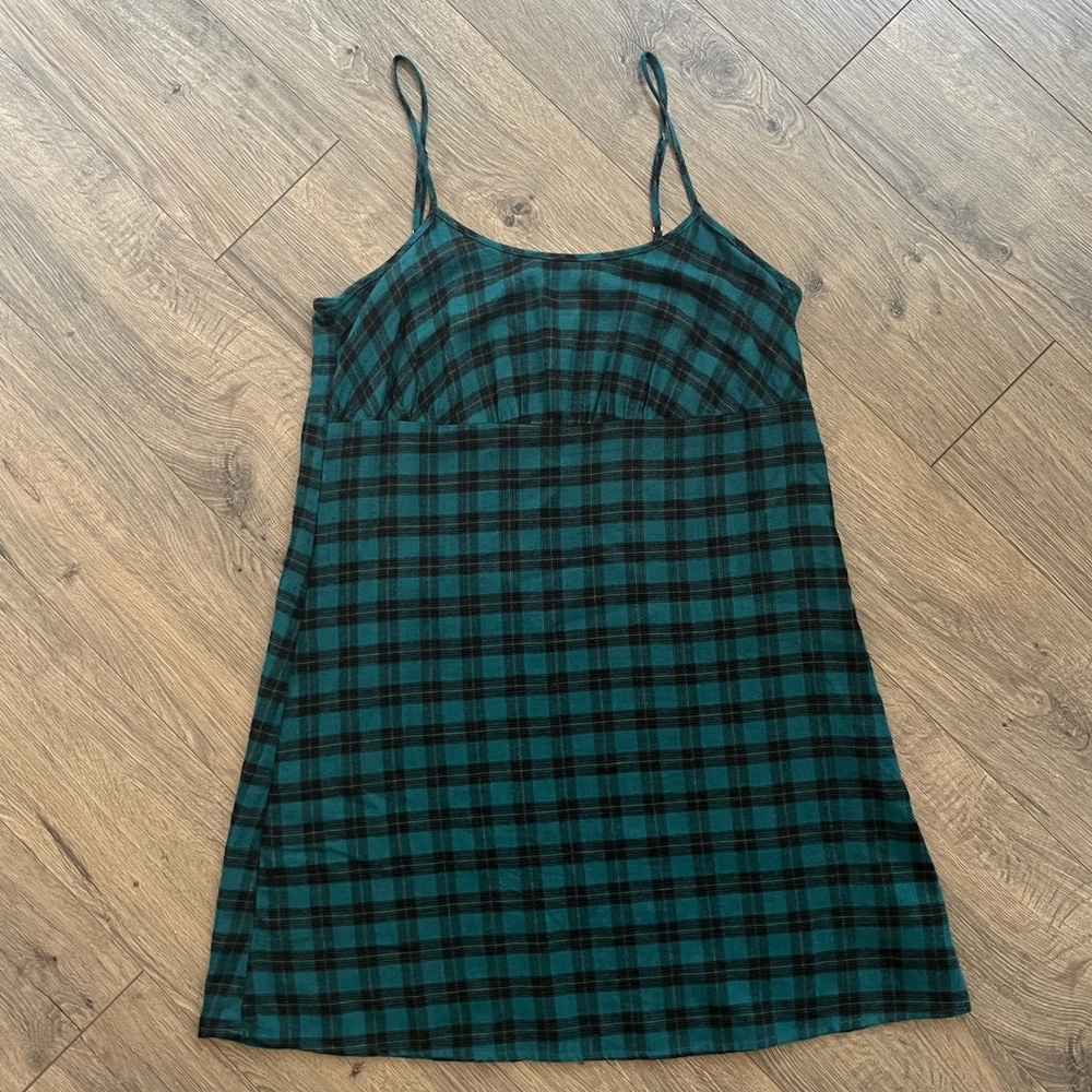 Blue and Black Plaid Clueless Style Dress
